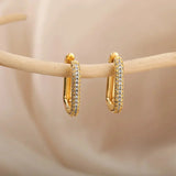 Square and Circular Earrings Valerie