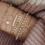 Boho Bracelet Set in Gold