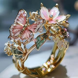 Nature's Brilliant Butterfly Ring with Zirconia