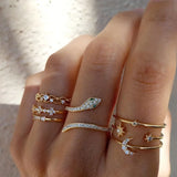 Vintage Set of Shiny Gold Rings