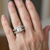 Vintage Silver Ring with Sparkling Layers