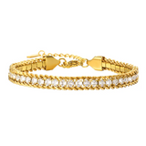 Stainless Steel Bracelet with Zircon Chain
