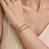 Stainless Steel Bracelet with Zircon Chain
