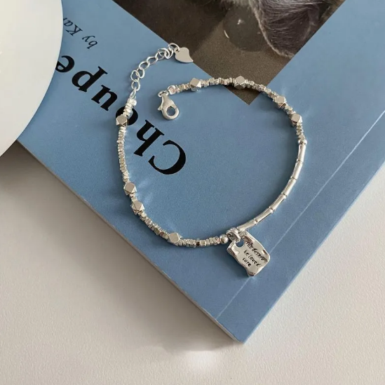 Square Love Silver Bracelet