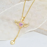 Cupid Heart Angel Wings Necklace