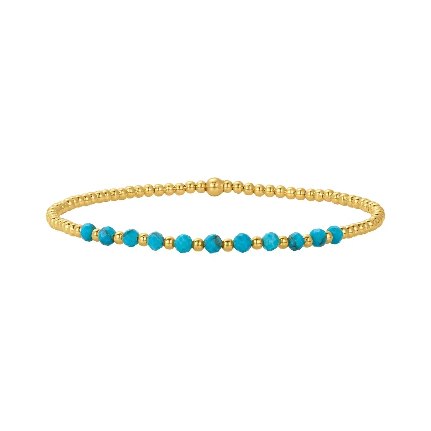 Chic Gold Turquoise Beaded Bracelet