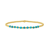 Chic Gold Turquoise Beaded Bracelet