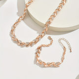 Elegant Fish Tail Set with Glass and Gemstones