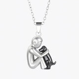 Hug Dog Pendant Necklace