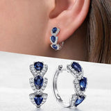 Hoop Earrings with Sparkling Crystal