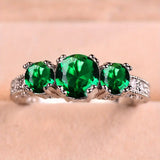 Ring with 3 Emerald Stones