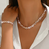 Elegant Fish Tail Set with Glass and Gemstones