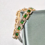 Elisa Esmeralda Gold Bracelet