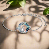 Adjustable Bracelet with Silver Dog Pendant