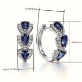 Hoop Earrings with Sparkling Crystal