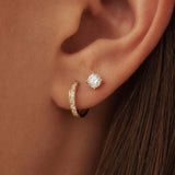 Dara Brillane Earrings Set with Stones