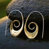 Boho Spiral Earrings in Gold and Silver