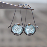 Vintage Earrings with Oceanic Crystals