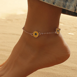 Sunflower Ankle Bracelet