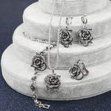 Elegant Silver Set with Zirconia
