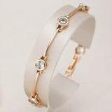 Elegant Bracelet with Zirconias in Gold