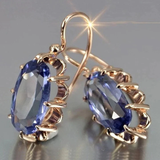 Vintage Earrings with Blue Zirconia