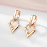 Elegant Gold Triangle Earrings
