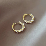 Elegant Round Pearl Earrings