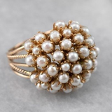 Ring with Pearl Inlays