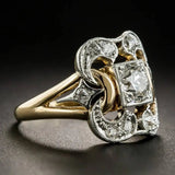 Vintage Gold Ring with Zirconia