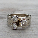 Vintage ‘Triple’ Ring with Zirconia