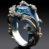 Vintage Ocean Waves Ring