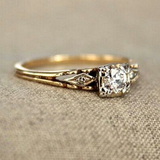 Vintage Gold Ring with Zirconia
