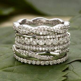 Vintage Ring with Layered Zirconia