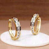 Chic Golden Rings with Crystals