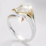 Vintage Ring in Gold and Silver with Pearls