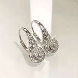 Round Earrings with Shiny Drop