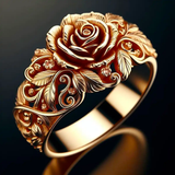 Golden Ring with Flower