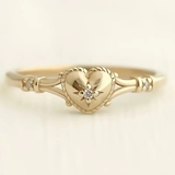 Elegant Gold Heart and Star Ring