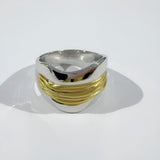 Silver Golden Threads Ring