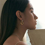 Vintage Bicolour Metal Earrings