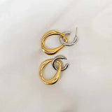 Vintage Bicolour Metal Earrings