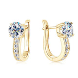 Hoop Earrings with Moissanite