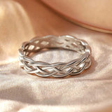 Twisted Silver Band Ring