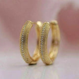 Vintage Gold Earrings with Elegant Pattern