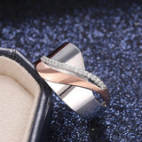 Bicolour Silver and Rose Gold Ring