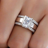 Vintage Ring with Glass Inlays
