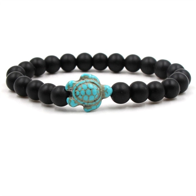 Exclusive Bracelets with Natural Stone Beads in Turtle Shape